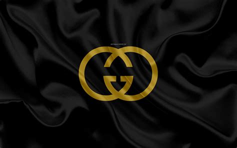 Download wallpapers Gucci, gold logo, brands, logo on black fabric, black silk texture, art ...