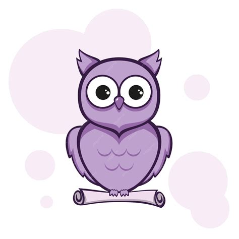 Premium Vector | Purple owl with document