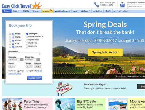 Easy Click Travel Coupons & EasyClickTravel.com Promo Codes