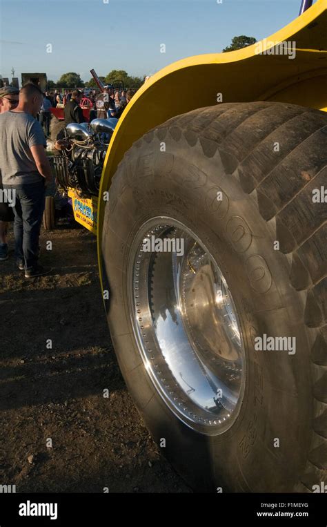 shaved down tires on a tractor puller Stock Photo - Alamy