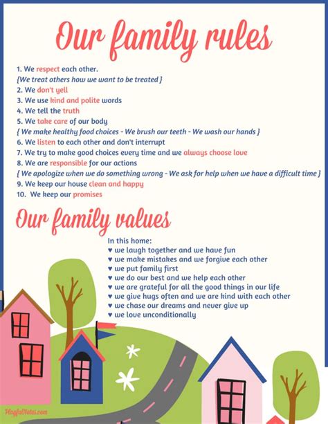 How to create family rules that kids will be happy to follow {+ printable family rules ...