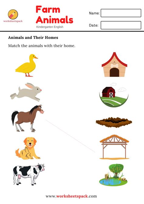 Preschool Worksheets Family Pets