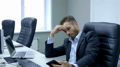 Shot Of Stressed Business Man In Office Stock Footage SBV-326255361 - Storyblocks