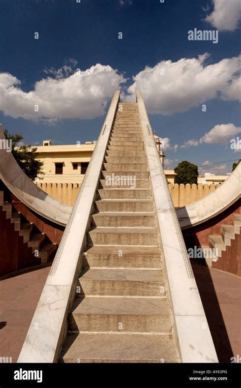 Jantar Mantar (astronomical instruments) built by Jai Singh in 1728, Jaipur, Rajasthan, India ...