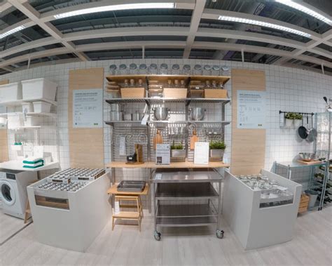 Madrid, Spain - January 02, 2020: IKEA Store. Kitchen Interior of an ...