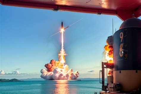 Premium AI Image | Anti aircraft missile launch satellite space ...