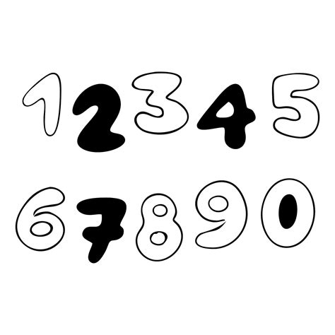 numbers vector illustration 11536299 Vector Art at Vecteezy