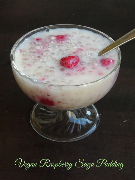 Vegan Raspberry Sago Pudding | Cook N Click