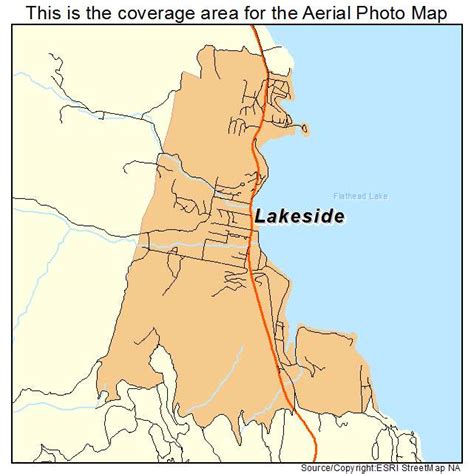 Aerial Photography Map of Lakeside, MT Montana