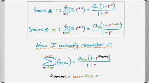 Finite Geometric Series Sum - YouTube