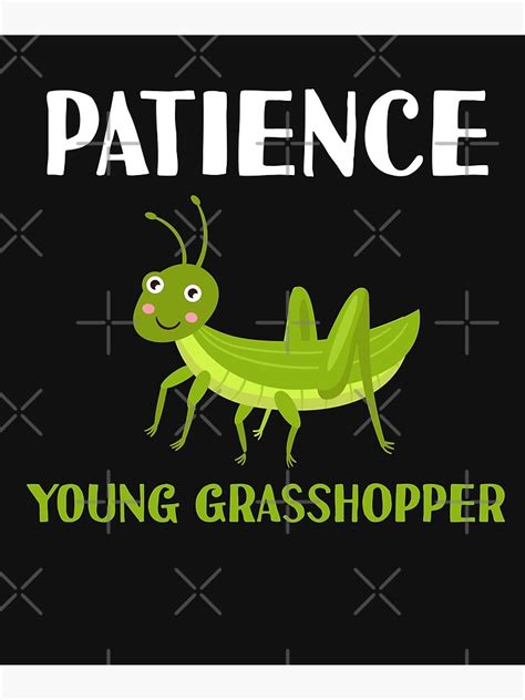 "Patience Young Grasshopper Funny Meme Kawaii Grasshoppers" Poster for ...