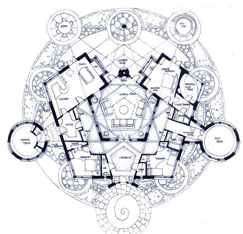 The drawings below represent a number of designs for some Sacred Geometry Home… | Sacred ...