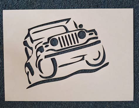 A4 Jeep stencil laser cut precision | Etsy