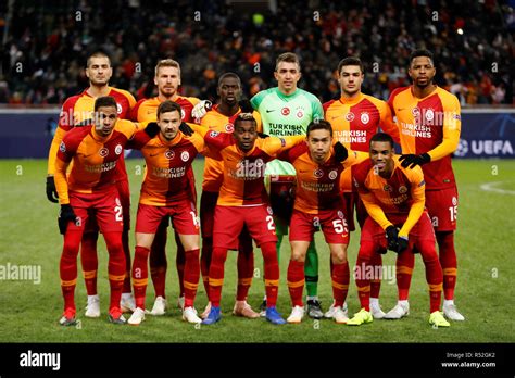 MOSCOW, RUSSIA - NOVEMBER 28: Galatasaray players pose for a photo ...