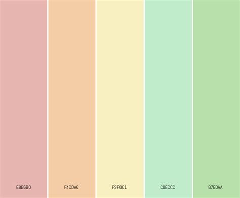 Calming fresh Pastels - Pastel Color Palettes