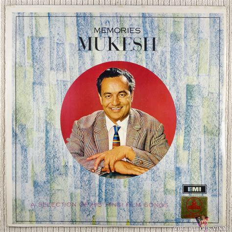 Mukesh – Memories Mukesh (A Selection Of His Hindi Film Songs) (1969) Vinyl, LP, Compilation ...