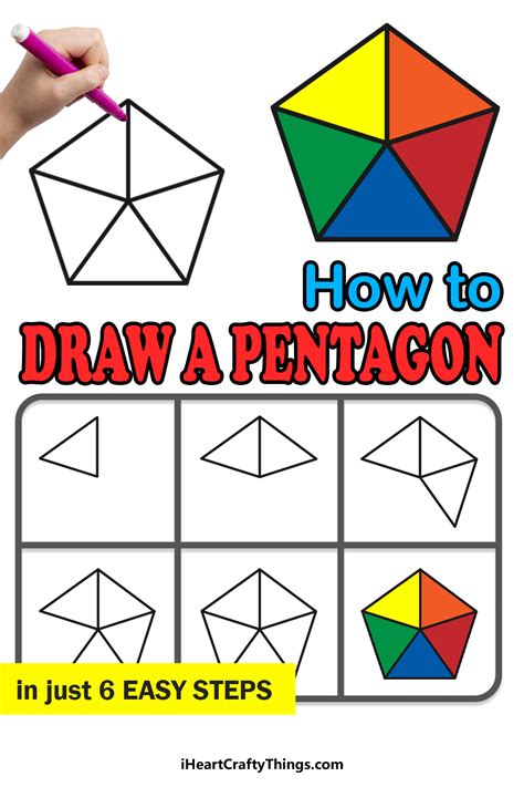 Pentagon Drawing - How To Draw A Pentagon Step By Step