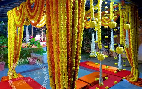 Mary gold flower wedding mandap decoration | Mandap decoration, Wedding ...