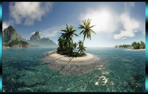 Fondo Escritorio Isla en 3d | Desert island, Beautiful beaches, Scenery