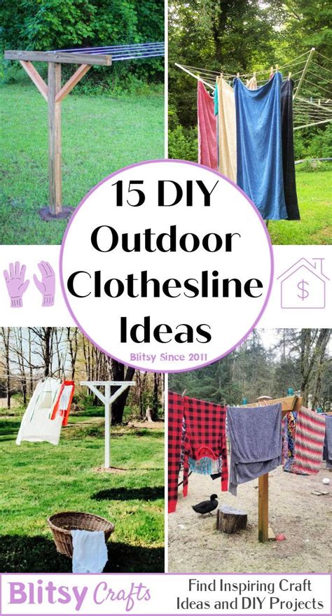 15 Durable and Cheap DIY Clothesline Ideas To Make - Blitsy