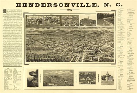 Historic Map - Hendersonville, NC - 1913 | World Maps Online