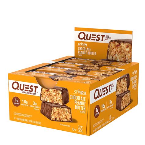 Quest Hero Protein Bar Crispy Chocolate Peanut Butter Case