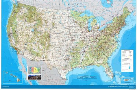 Mappa Atlas USA - Atlante mappa degli stati UNITI (America del Nord - America)