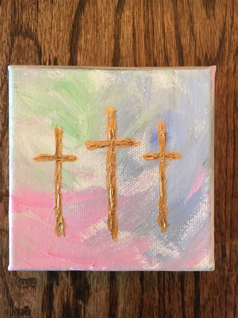 3 Crosses Painting on Canvas - Etsy