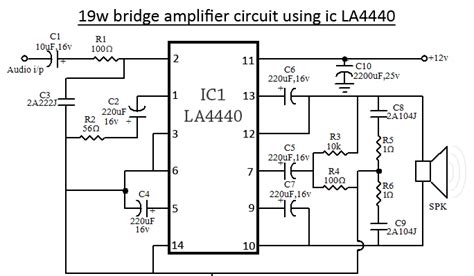 LA4440 Bridge Amplifier Circuit Diagram | Super Circuit Diagram