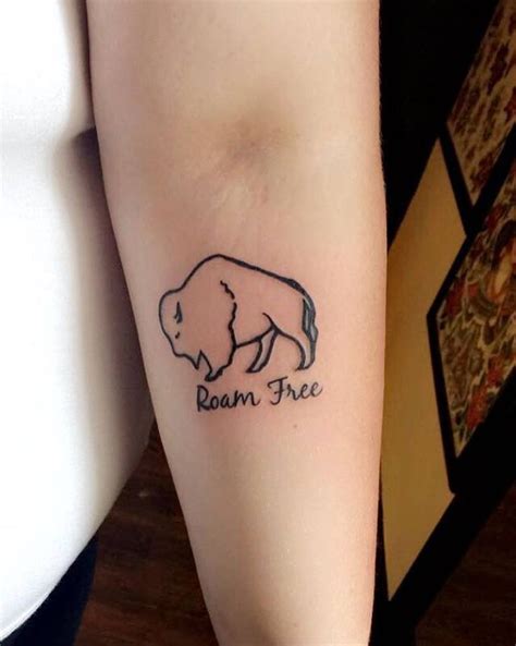 buffalo outline tattoo - Google Search | Buffalo tattoo, Elbow tattoos, Bison tattoo