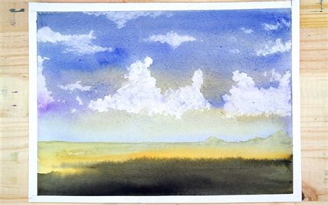 How to Paint Clouds With Watercolor - An Easy Watercolor Sky Tutorial