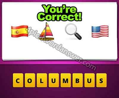 Guess The Emoji Spain Flag Boat Magnifying Glass American Flag | 4 Pics ...