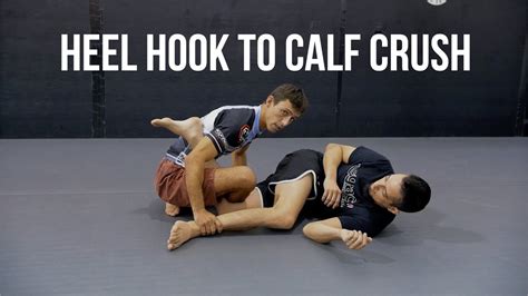 Scissor sweep defense technique to heel hook to calf crush - YouTube