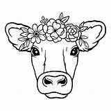 Cow Head Coloring Pages sketch template