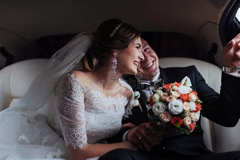 Happy Man and Woman Smiling Rejoicing in Wedding Day Stock Photo - Image of celebrating, girl ...