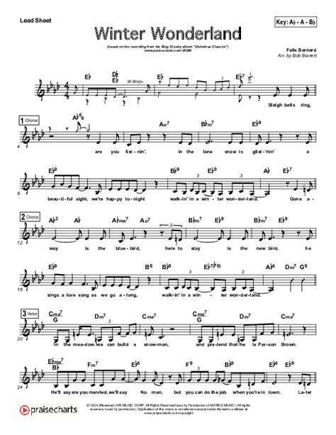 Winter Wonderland Sheet Music PDF (Bing Crosby) - PraiseCharts