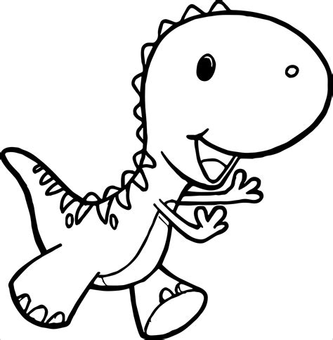 Cute Baby Dinosaur Coloring Pages