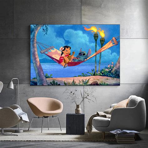 Lilo & Stitch Movie Poster Canvas Poster Bedroom Art Without - Etsy