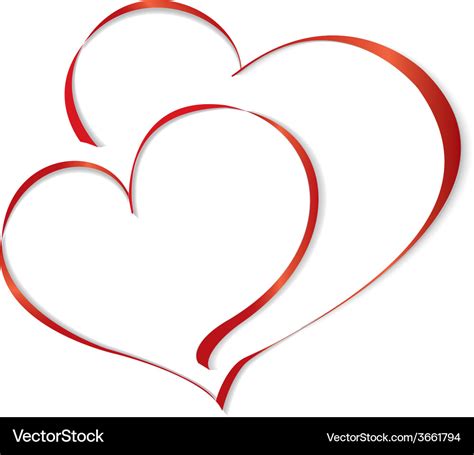 Two lovers heart Royalty Free Vector Image - VectorStock