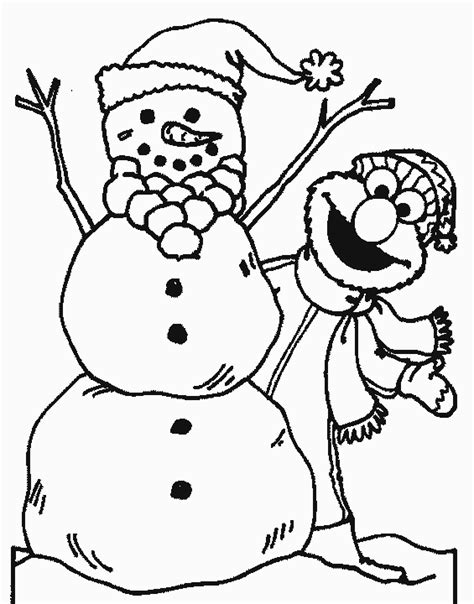 Elmo Christmas Coloring Pages