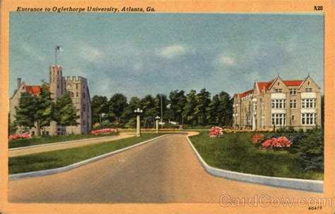 Entrance to Oglethorpe University Atlanta, GA Postcard