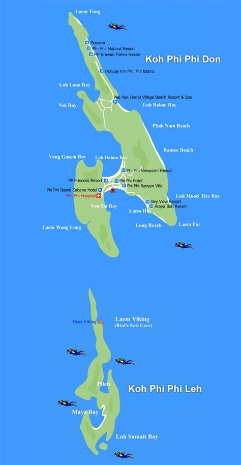 Large Phi Phi Islands Maps for Free Download and Print | High ...