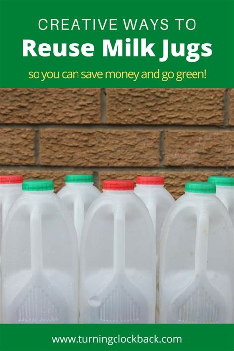 15 Creative Ways to Reuse Plastic Milk Jugs - Turning the Clock Back