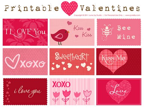 Printable Valentines | June Lily | Design, Illustration, and Printables