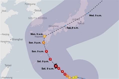 Japan Warns ‘Violent Typhoon’ Could Hit on Sunday – Kazumilk