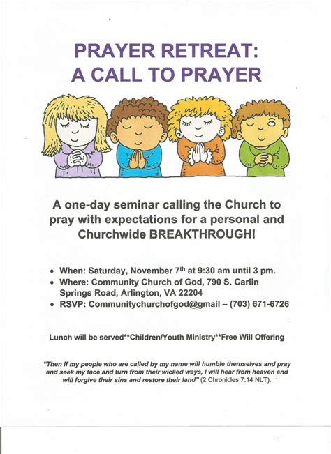 Prayer Retreat: A Call to Prayer - CDP Ministries