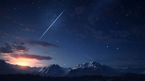 Premium AI Image | A photo of a celestial night sky with a meteor show