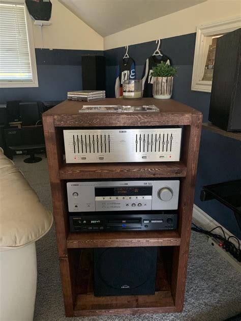 Made an amateur DIY stereo cabinet after picking up my first stereo ...