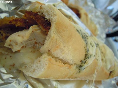 Chicken cheese baguette; great, tasty snack - PassionSpoon recipes