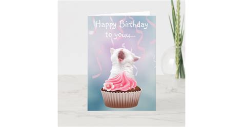 Happy Birthday kitten Card | Zazzle.com